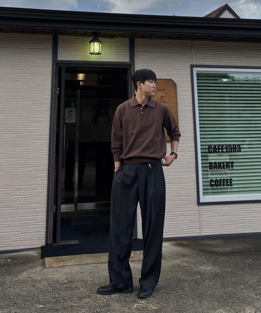 CUZNELLO Soft Collar Knit_Brown