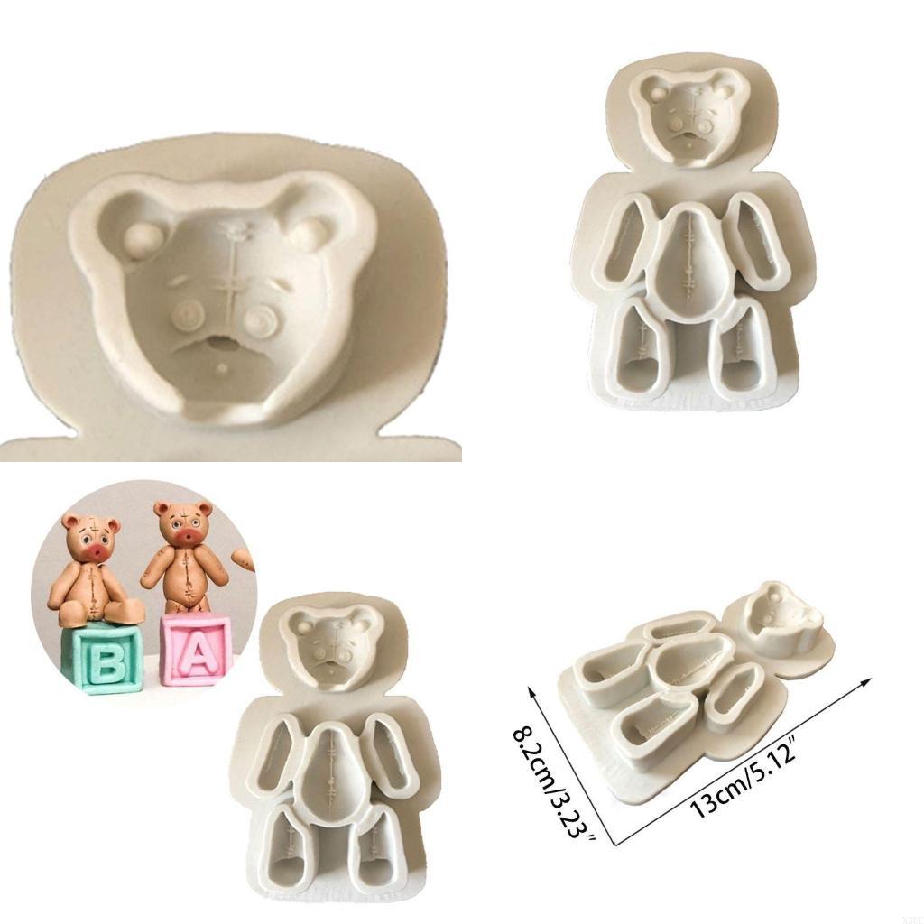 

Silicone DIY Handmade Sewing Bear Shaped Fondant Mold Chocolate X3UC CN