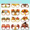 Thanksgiving Turkey Pumpkin Paper Glasses Photo Booth Props For Kids And Adults