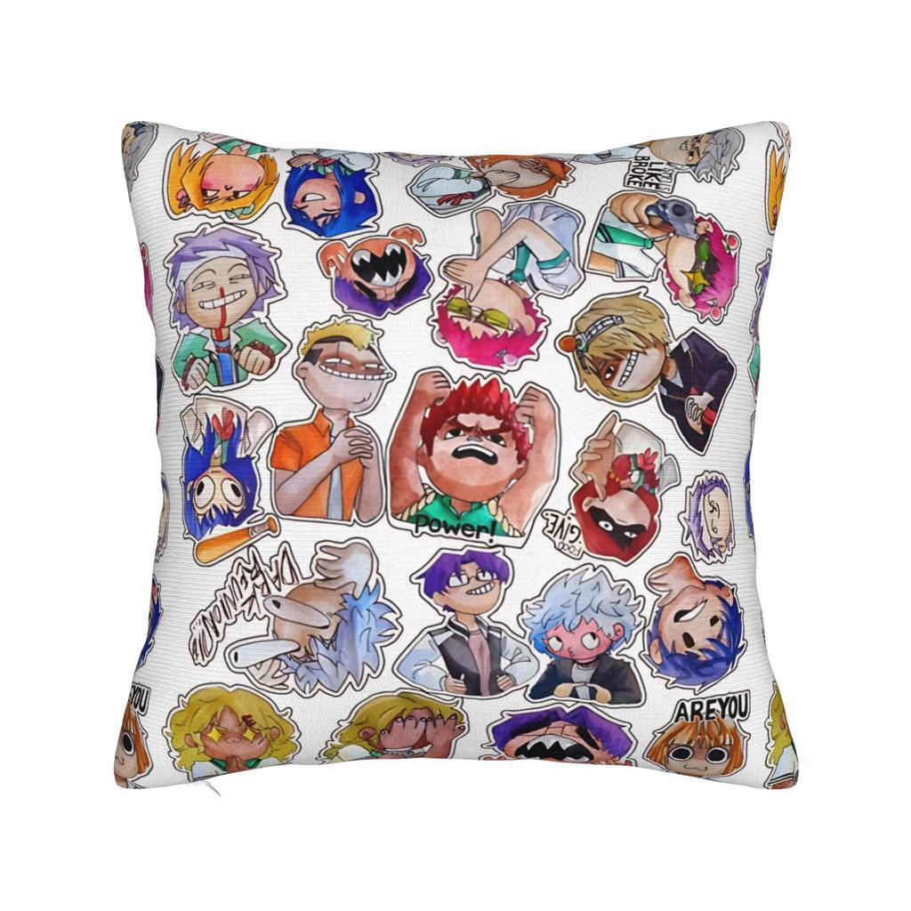 Saiki Kusuo Yare Yare Square Pillow Case  Cushion Cover Vintage Zipper Decor Throw Pillow Case Cover for Home 45x45cm