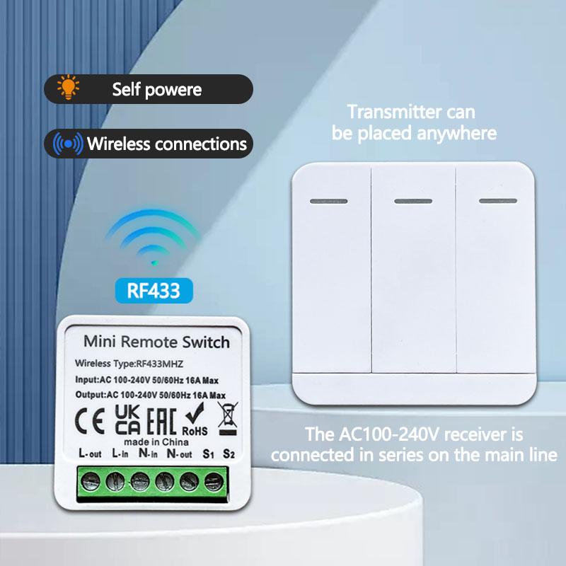 Drahtloser Licht Smart Schalter RF 433Mhz Sender 4 Stile von Fernbedienungen Relais Empfängermodul Für Smart Home Geräte DIY