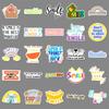 51-Piece Inspirational Smile Stickers: Joyful, Positive, Waterproof English Sentences for Journals