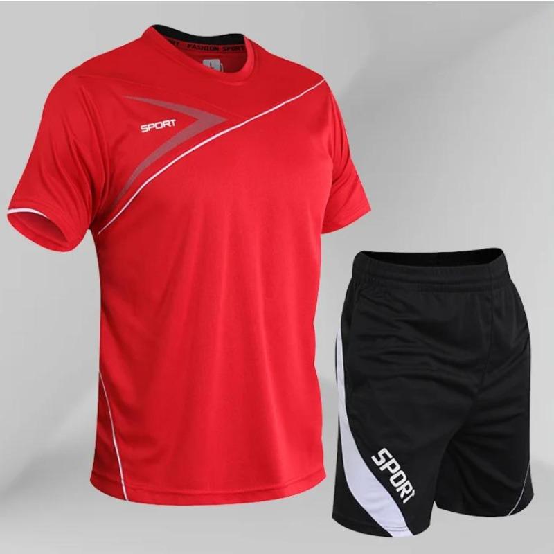 Set di tute da uomo Set da 2 pezzi da uomo Set di tute da fitness per abbigliamento casual estivo