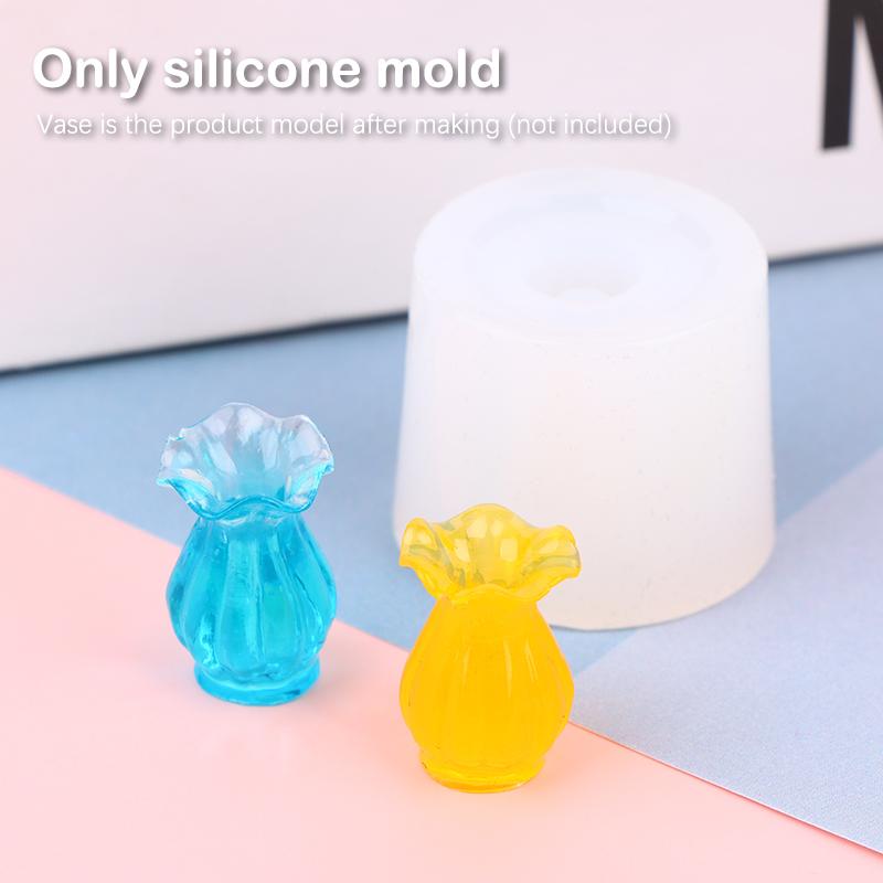 Mini Mold 1:12 Dollhouse Miniature Vase Flower Arrangement Diy Silicone Mold Doll House Home Decor(Only Mold)