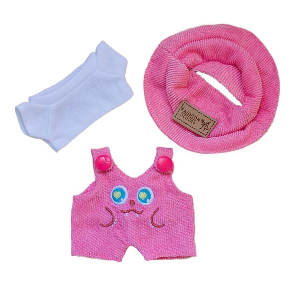 1 set Hat Sitting Party Labubu Doll Clothes Strap Pants Mini Cotton Doll's Clothes  Kids Girls Toys