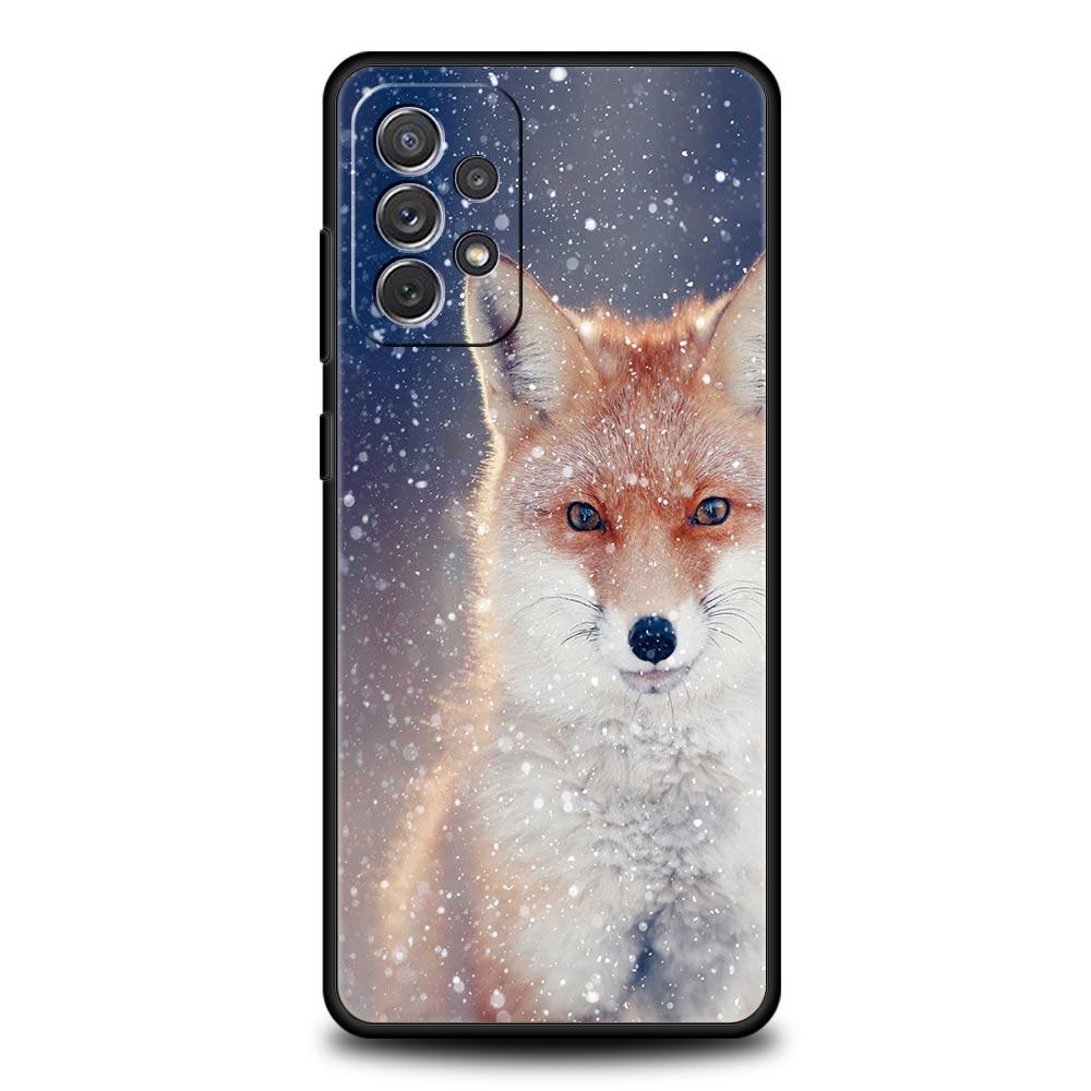 Cute Cartoon Animal Fox Phone Case For Samsung Galaxy A13 A52 A33 5G A53 A73 A23 A03s A21s A51 A71 A31 A11 A41 M21 M31 A01 Cover