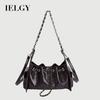 Ladies Messenger Bag Chain Drawstring Shoulder Casual Simple Bucket
