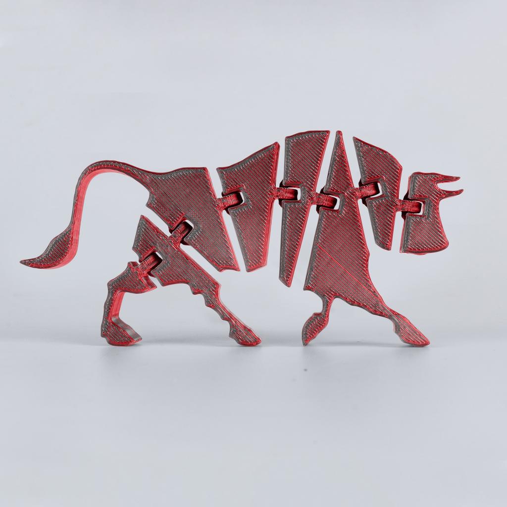 3D Printing Cattle 3D Printing Articulatedworm Toy Adult Children's Toy Mysterious Cattle Toy