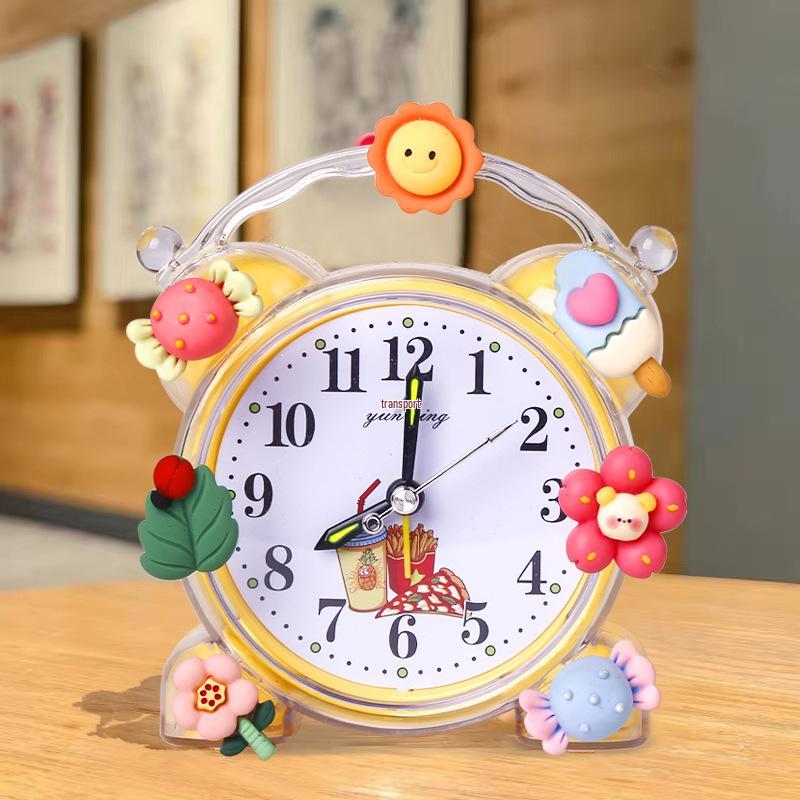 Cute Cartoon Children's Alarm Clock - Handmade Wake-Up Clock for Girls