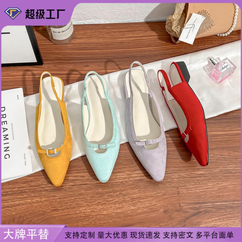 Women's Shoes Summer New Fashion Pointed Temperament Outer Wear with Skirts Versatile Fashion Shoes Soft Soles Not Tired Feet Single Shoes