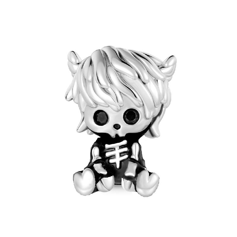 Diy Ghost Pumpkin Head Halloween Series Charm Bead Pendant Applicable To Original European Plating Copper Jewelry Gift