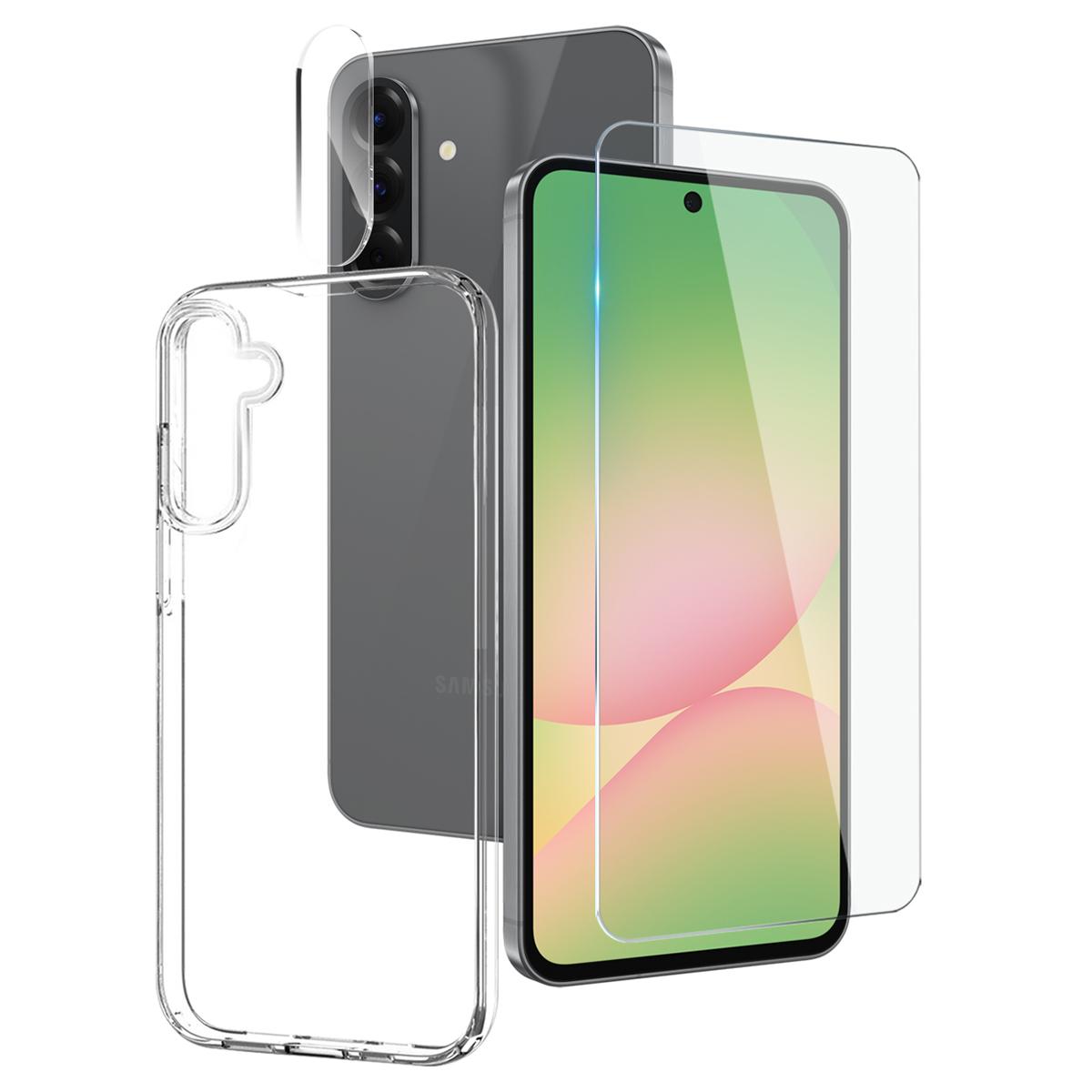 

NORTHJO Набор чехлов из ТПУ для телефона Samsung Galaxy A56 5G с защитной пленкой для экрана и пленкой для объектива A