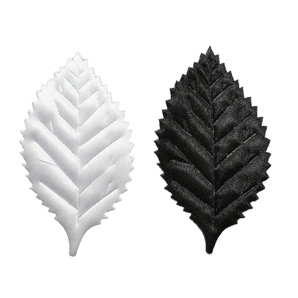 Silk Artificial Rose Leaves Applique Craft Supplies Scrapbooking Embellishment for Wedding Party and Home Decorations
