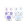Adorable Cartoon Plush Bunny Keychain Short Fur Stuffed Animal Toy 11cm