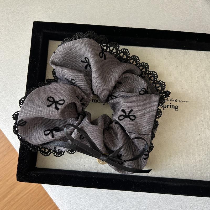 

Серый серый бант квадратный круг толстый кишечник волос круг голова цветок высококачественный хвост таблетка голова кольцо украшение для волос женщины