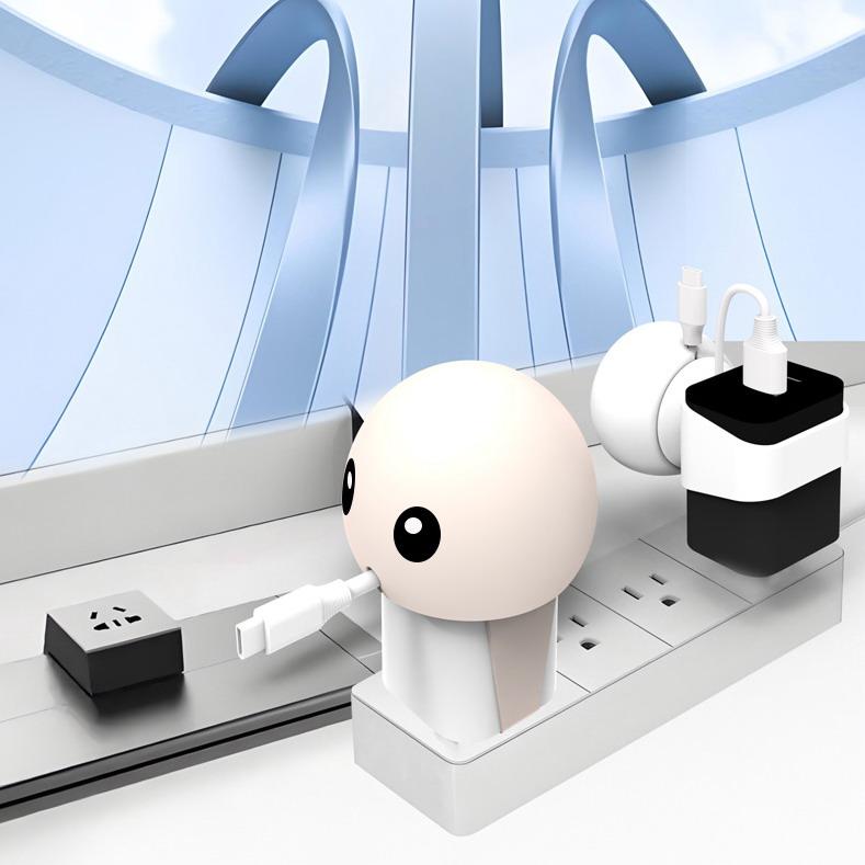 Cute Cartoon Silicone Charger Protector Portable Data Cable Winder Data Cable Buckle Binding Belt Desktop Cable Storage Buckle