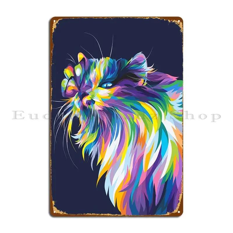 Cat And Butterfly Metal Signs Club Living Room Personalized Cinema Rusty Tin Sign Poster