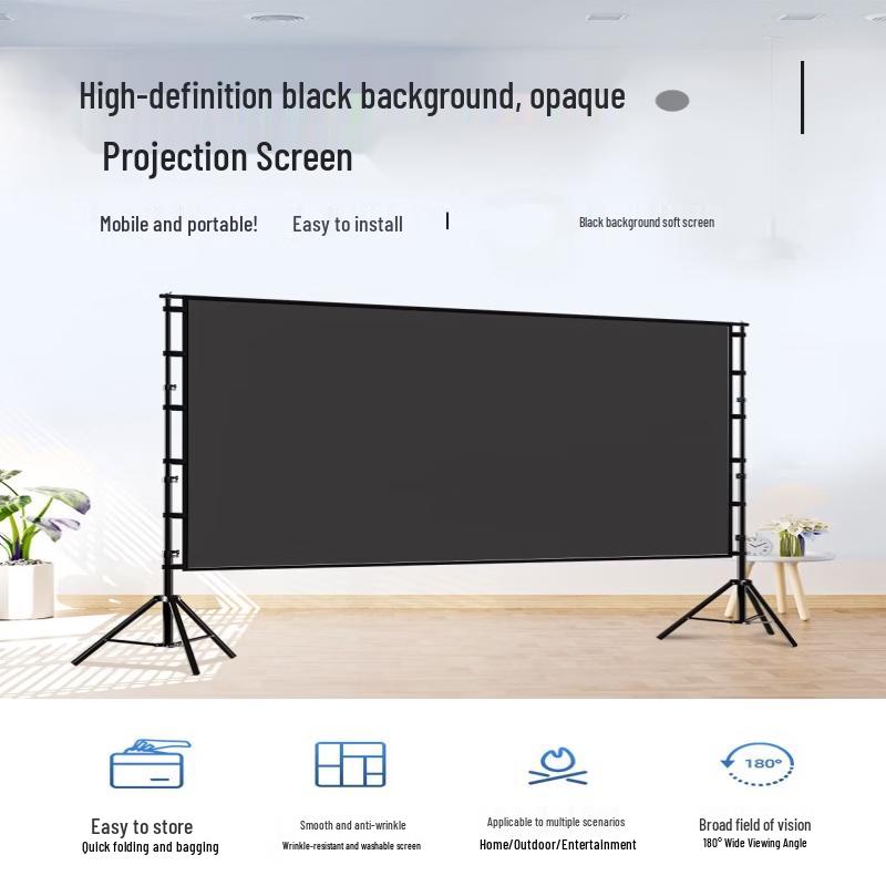 Double-Sided Opaque Black Background Projection Screen