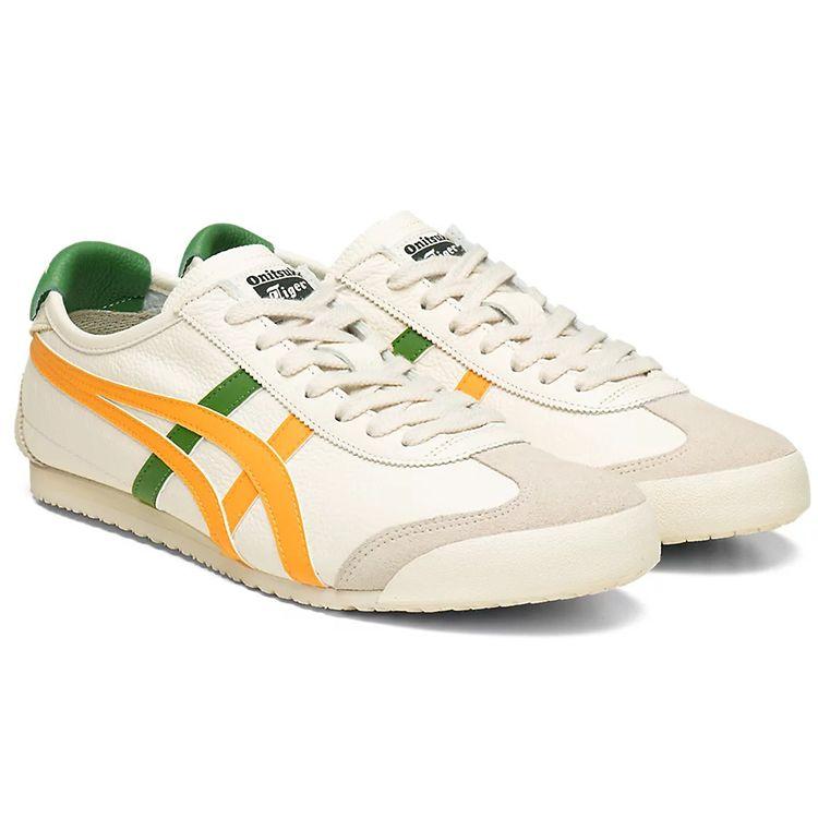 ONITSUKA TIGER Unisex Mexico 66 Cream Citrus Leather Lace-Up Sneakers 1183A201-113