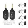 JJYY 1Set(2Pcs) UHF Guitar Wireless System Transmitter Receiver Built-in Rechargeable Black Charge Port Micro-USB UHF 730MHz
