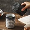 Ceramic teacup, large cup, restaurant water cup, household pottery cup, mouth cup, sushi shop water cup, large capacity