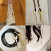 Metal Key Shaped Pendant Necklace For Women Girls Simple Long Wax Rope Sweater Chain Fashion Accessory New Gifts