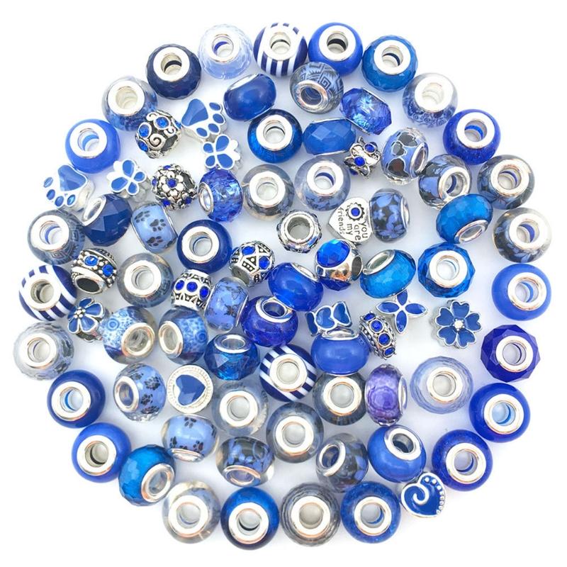 80 Pcs Red Imitation Glass European Large Hole Beads for Rhinestone Spacer Pendant Beaded Diy Handicraft Bracelet Making