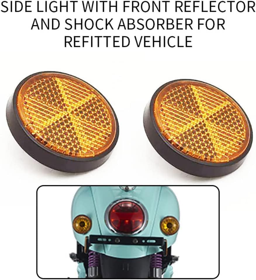 Reflector Motorcycle Round Reflector Car Reflector Bike Bicycle Rear Bumper Side Marker Lamp Auxiliary