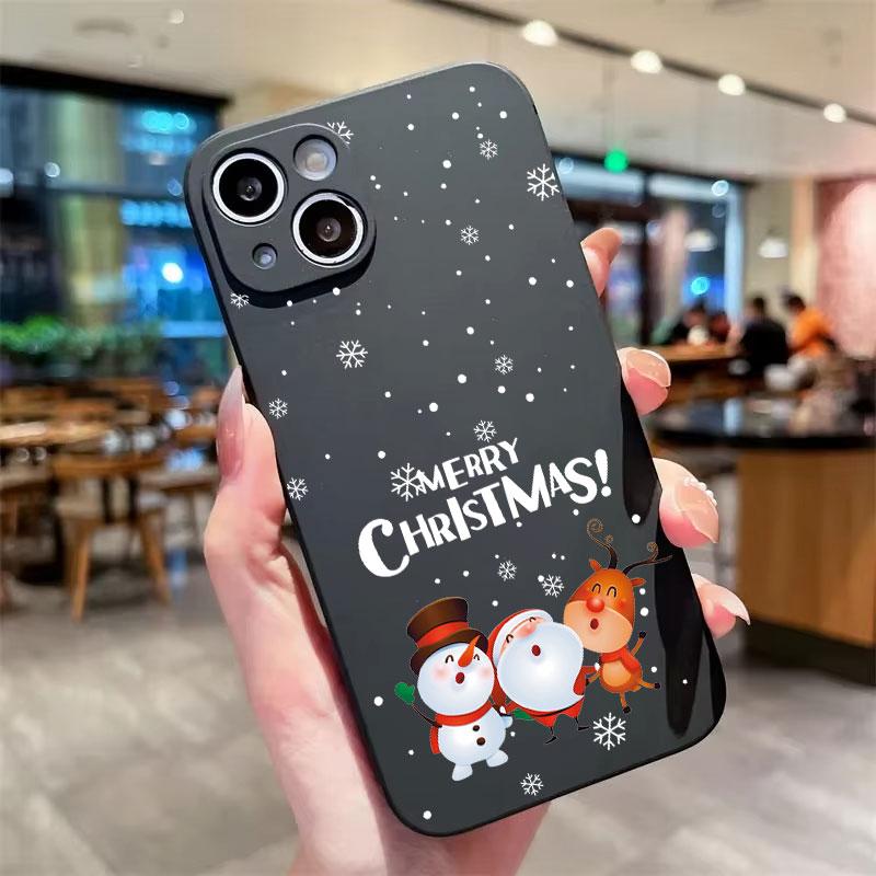 New Year Christmas Trees TPU Phone Case For iPhone 16 15 14 13 12 11 Pro Max X XS XR 7 8 Plus SE2 Shockproof Soft Silicone Cover