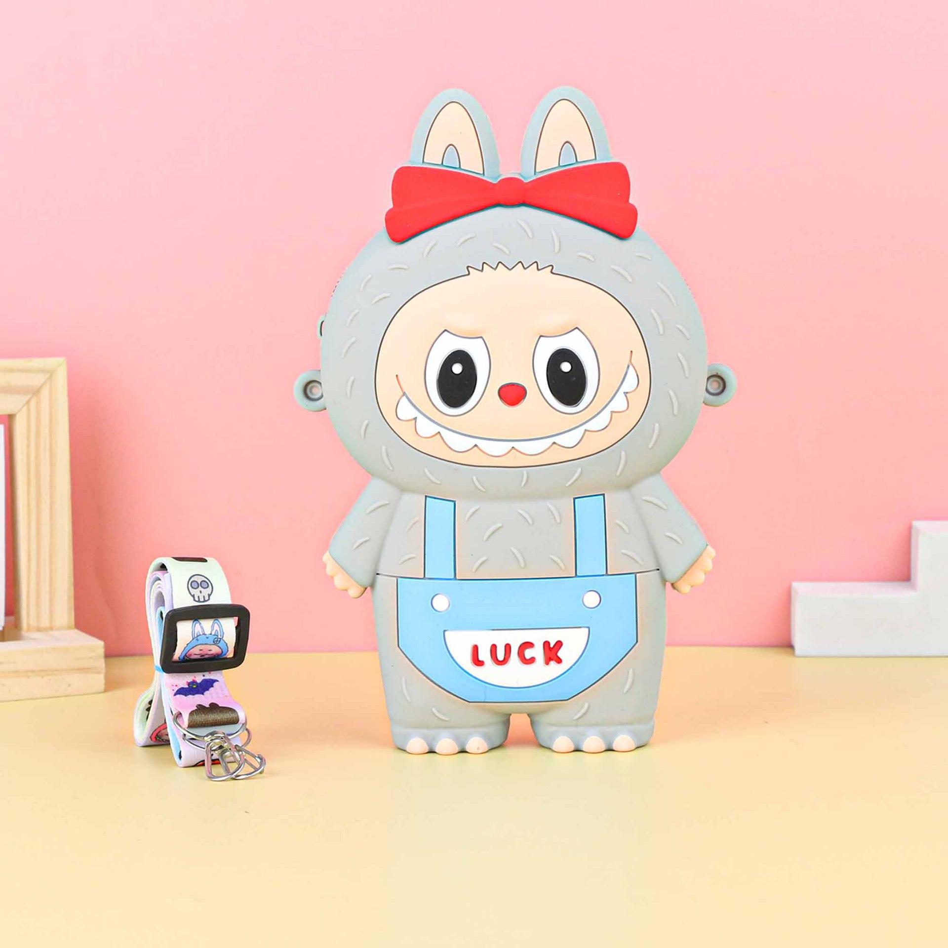 

Силиконовый чехол для телефона Labubu мультяшный милый подарок на день рождения бант силиконовый кошелек для монет высококлассная сумка через плечо KTY 21*14.5*4.5cm