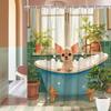 Vattentätt duschdraperi med bedårande chihuahua i bubbelbad-design för rolig och nyckfull badrumsinredning