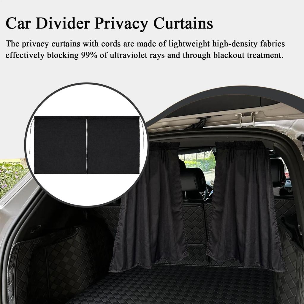 Privacy Car Curtains Car Window Sun Shades Screen Kit Cover Shade Protector Visor Shield For RV Camping Van Tent Sleeping Travel