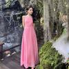 Purely Sexy Sleeveless Backless Vacation Fairy-Style Tie-Up Long Dress for Women, Summer 2025 New Model with Large Hem and Straps