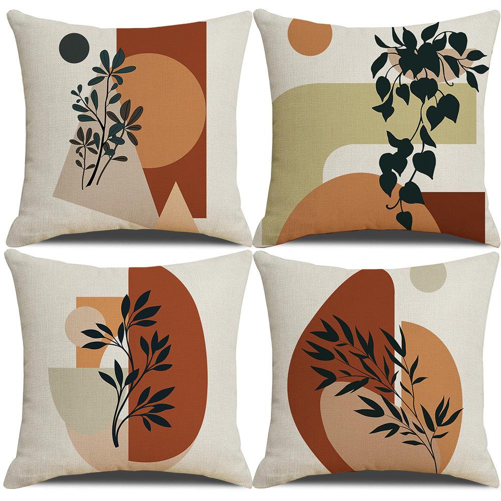 Modern Simple Abstract Leaf Pillow Case Living Room Decorative Sofa Cushion Cover Bedroom Pillow Case