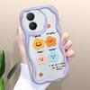 Cute Cartoon Pattern Cream Texture Casing Wavy Edge Soft Silicone Cover Phone Case for Vivo