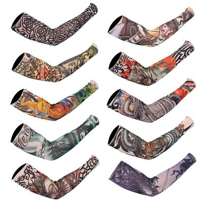 Summer Cooling Outdoor Sport Sun Protection Arm Cover Tattoo Arm Sleeves Flower Arm Sleeves