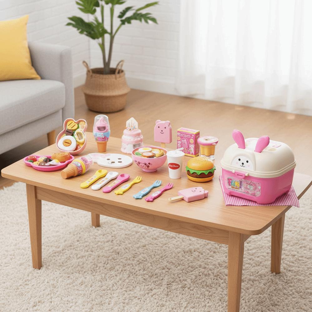Little BearShape Pudding Feeding Set Pretend Play Play House Toys  Birthday Gift