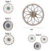 1/3pcs Circular Flower Wall Decoration Retro Wall Background Pendant Rural Wall Hanging  Door