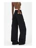 Trendy Women's Wide-Leg Casual Jeans with Patch Pockets & Pleats