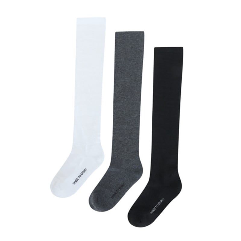 

THREE TO EIGHTY logo CUSHION CREW SOCKS (3COLORS) WHITE