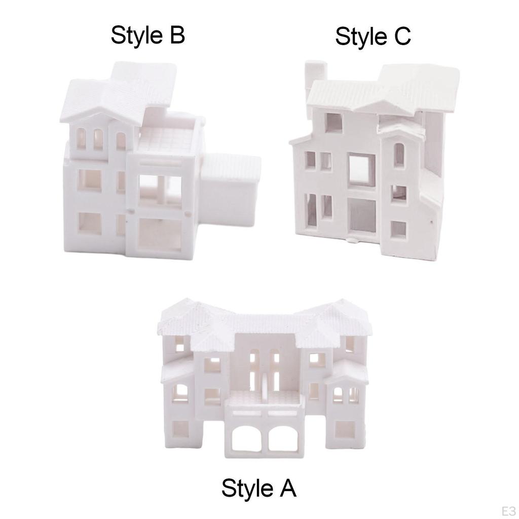 1/500 Dollhouse Miniature Unpainted House Parking Street Railway Landscape Trains Train Scenes