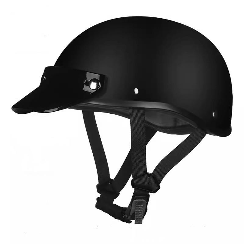 Japanese-style Harley Retro Half-helmet 3C Electric Motorcycle Helmet Men Women Riding Ladle All Season In XL