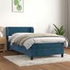 3127419 vidaXL Bed Base with Mattress Dark Blue 100x200 Cm