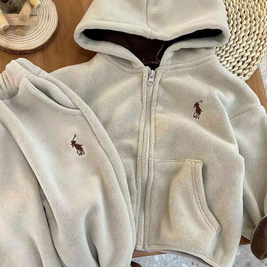 

Детский флисовый комплект куртка и толстовка Осень/Зима 2025 для мальчиков и девочек 100