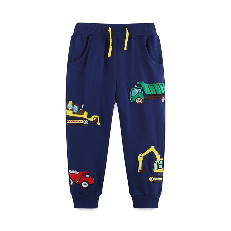 European Style Embroidered Boys Knit Cotton Joggers - Autumn 2025 Collection 7Y