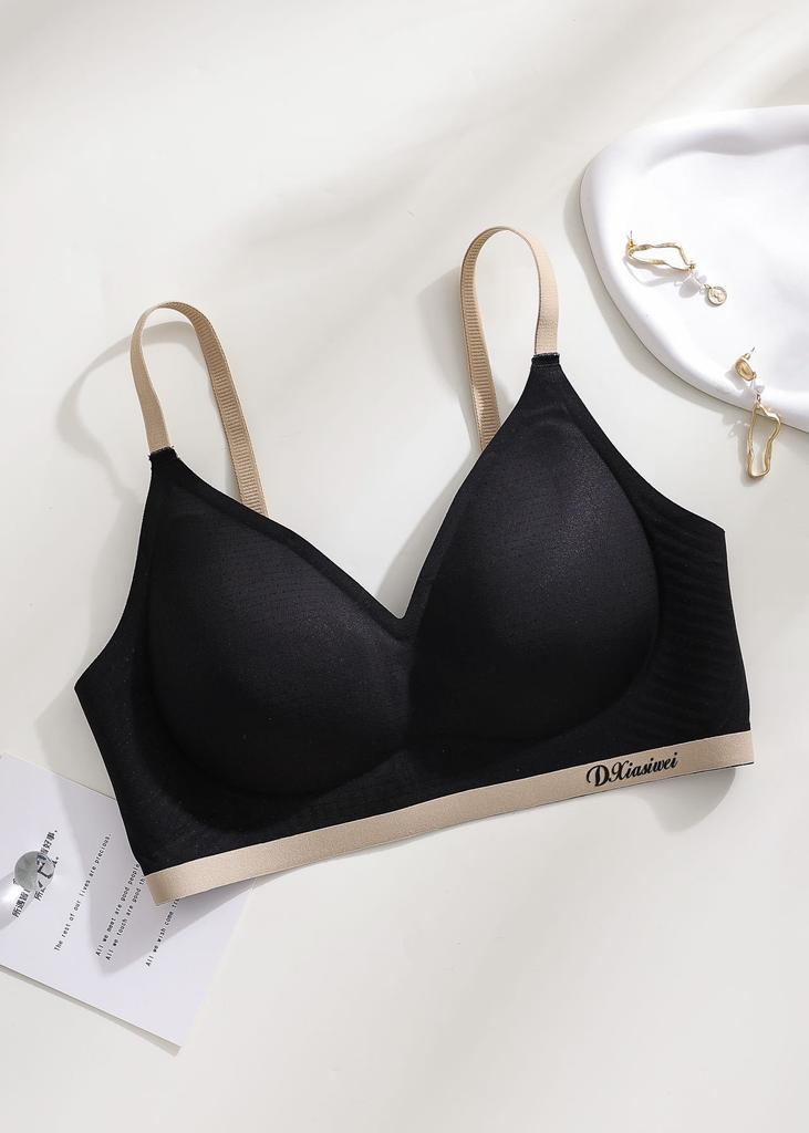 Traceless Breathable Cup Underwear Women's Summer Thin Small Breasts Gather, Cool and Soft Support, Anti-sagging Women's Bra Cover