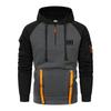 Autumn and winter men's casual long-sleeved printed hoodie, zipper drawstring printed pocket sweatshirt pullovers for men