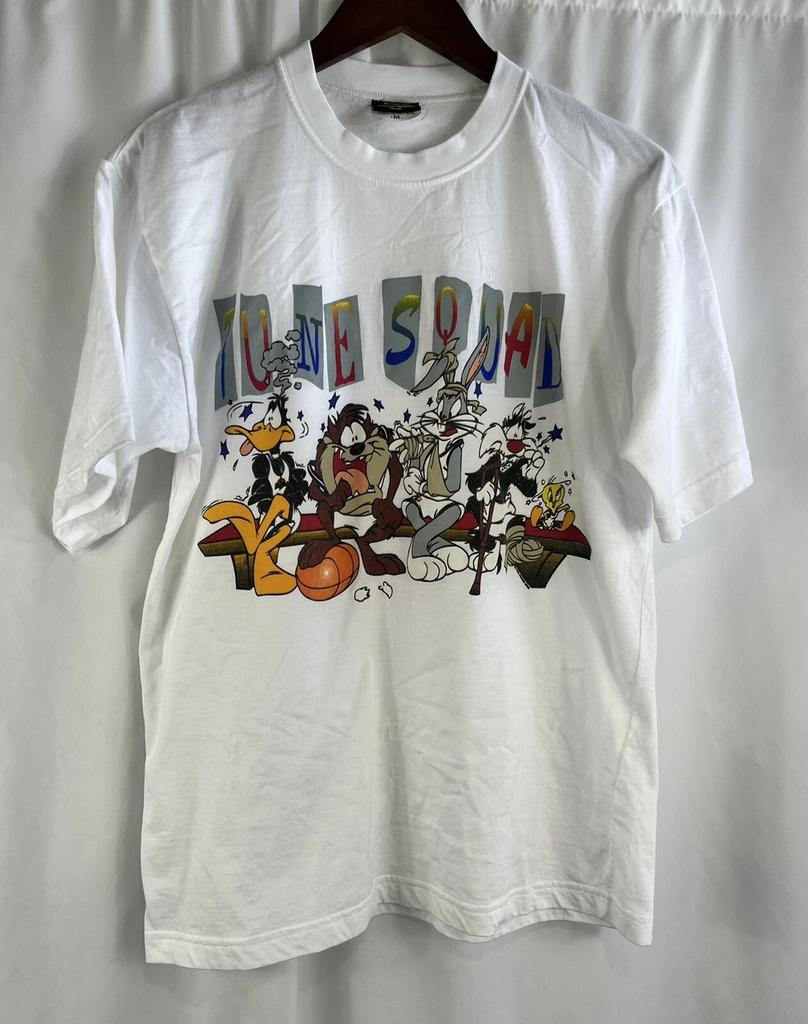 Vintage Space Jam Shirt Movie Looney Tunes Tune Squad Promo Medium NWOT 90s