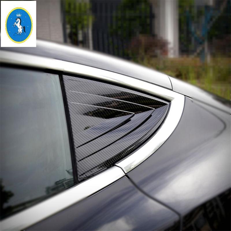 Rear Louver Shutter Spoiler C Column Triangle Wing Window Protect Cover Trim For Tesla Model 3 2018 -  Accessories Exterior