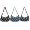 Chessboard Chain Handbags Contrast Color Shoulder Bag Fashion Plaid Underarm Bag  Streetwear